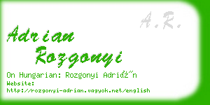 adrian rozgonyi business card